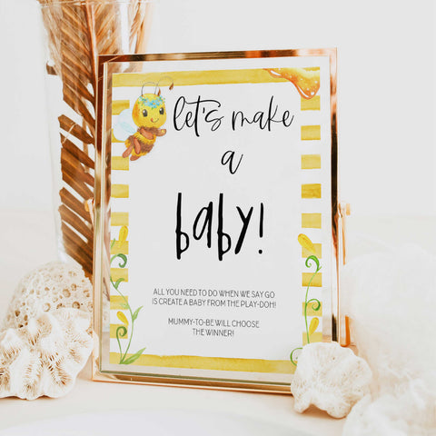 lets make a baby game, baby making game, Printable baby shower games, mommy bee fun baby games, baby shower games, fun baby shower ideas, top baby shower ideas, mommy to bee baby shower, friends baby shower ideas