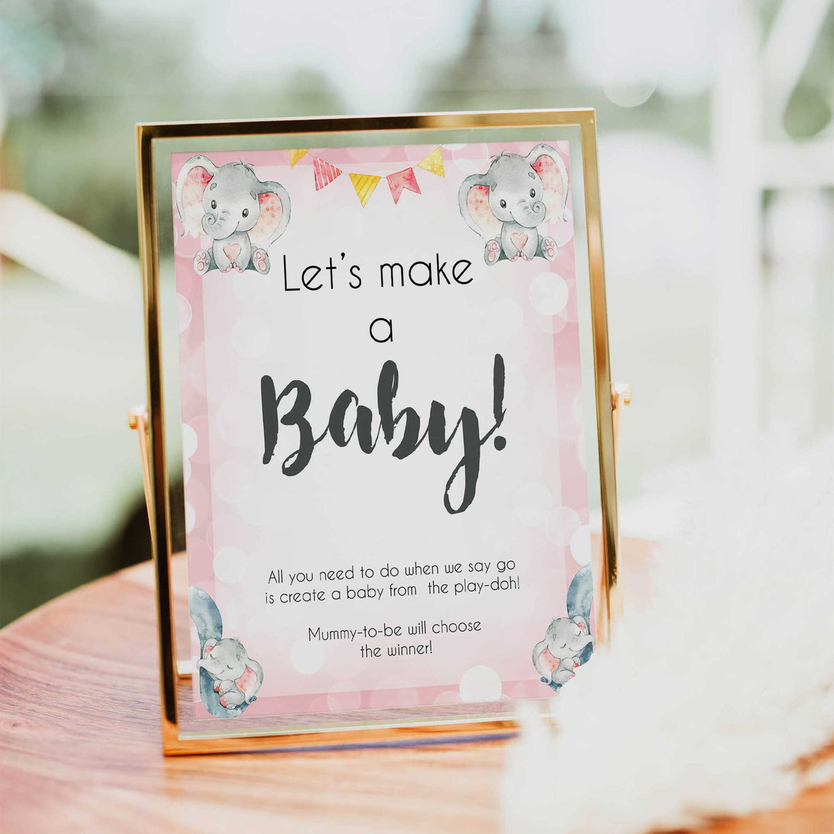 lets make a baby game, Printable baby shower games, fun abby games, baby shower games, fun baby shower ideas, top baby shower ideas, pink elephant baby shower, pink baby shower ideas