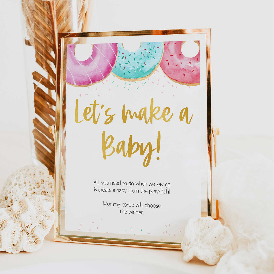 lets make a baby game, Printable baby shower games, donut baby games, baby shower games, fun baby shower ideas, top baby shower ideas, donut sprinkles baby shower, baby shower games, fun donut baby shower ideas