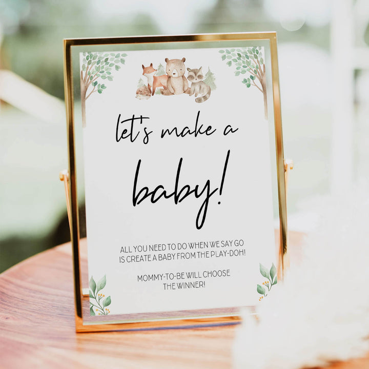 lets make a baby game, Printable baby shower games, woodland animals baby games, baby shower games, fun baby shower ideas, top baby shower ideas, woodland baby shower, baby shower games, fun woodland animals baby shower ideas