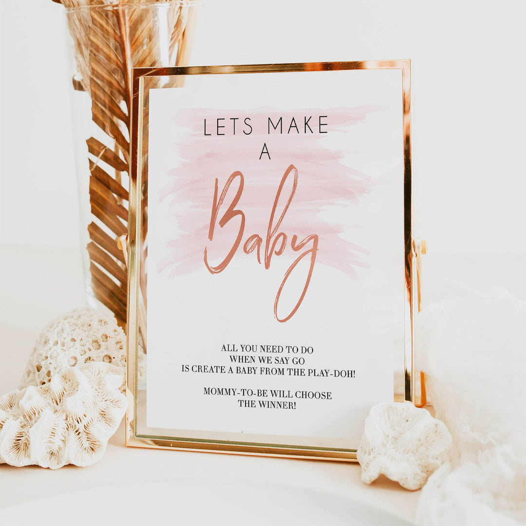 Pink swash baby games, lets make a baby, printable baby games, fun baby games, pink baby shower, top baby games, fun baby games, its a girl baby game