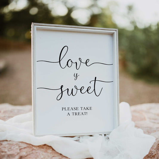 Minimalist bridal shower signs, love is sweets, printable bridal signs, printable bridal decor, minimalist bridal decor, bridal decor, bridal table signs
