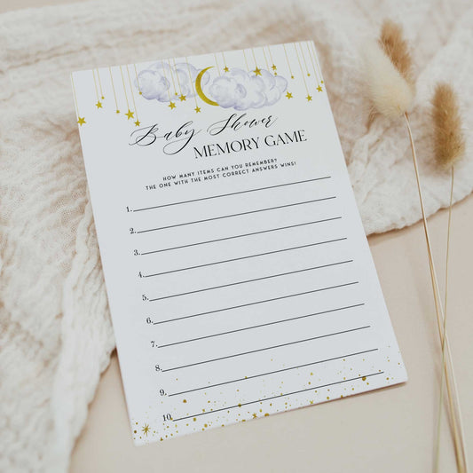 Fully editable and printable baby shower advice for mommy game with a little star design. Perfect for a Twinkle Little Star baby shower themed party