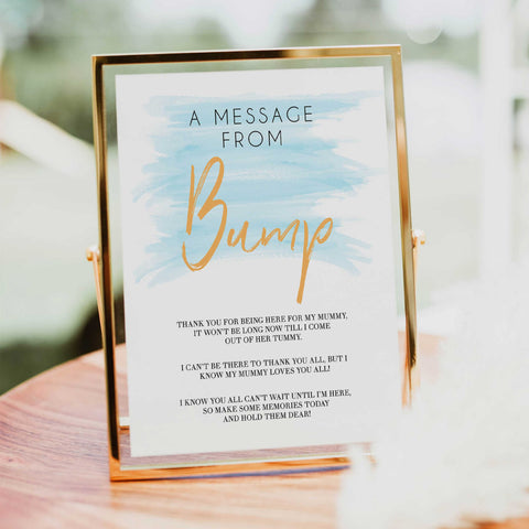 Blue swash, message from the bump baby games, baby shower games, printable baby games, fun baby games, boy baby shower games, baby games, fun baby shower ideas, baby shower ideas, boy baby games, blue baby shower