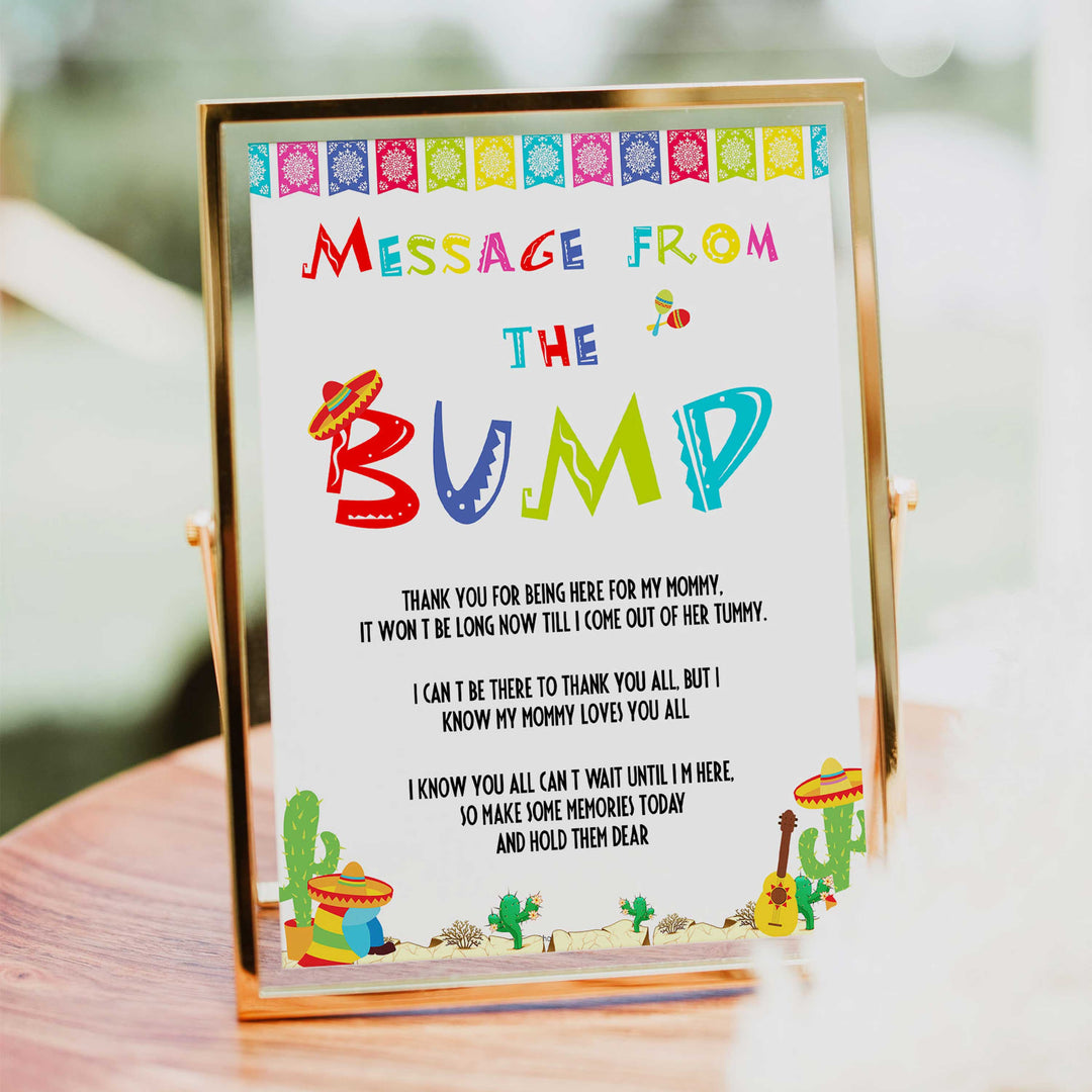message from the bump game, Printable baby shower games, Mexican fiesta fun baby games, baby shower games, fun baby shower ideas, top baby shower ideas, fiesta shower baby shower, fiesta baby shower ideas