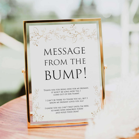 message from the bump game, Printable baby shower games, gold leaf baby games, baby shower games, fun baby shower ideas, top baby shower ideas, gold leaf baby shower, baby shower games, fun gold leaf baby shower ideas