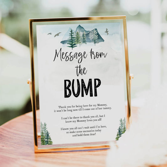 message from the bump sign, Printable baby shower games, adventure awaits baby games, baby shower games, fun baby shower ideas, top baby shower ideas, adventure awaits baby shower, baby shower games, fun adventure baby shower ideas