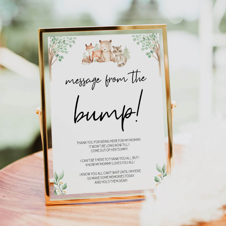 message from the bump game, Printable baby shower games, woodland animals baby games, baby shower games, fun baby shower ideas, top baby shower ideas, woodland baby shower, baby shower games, fun woodland animals baby shower ideas