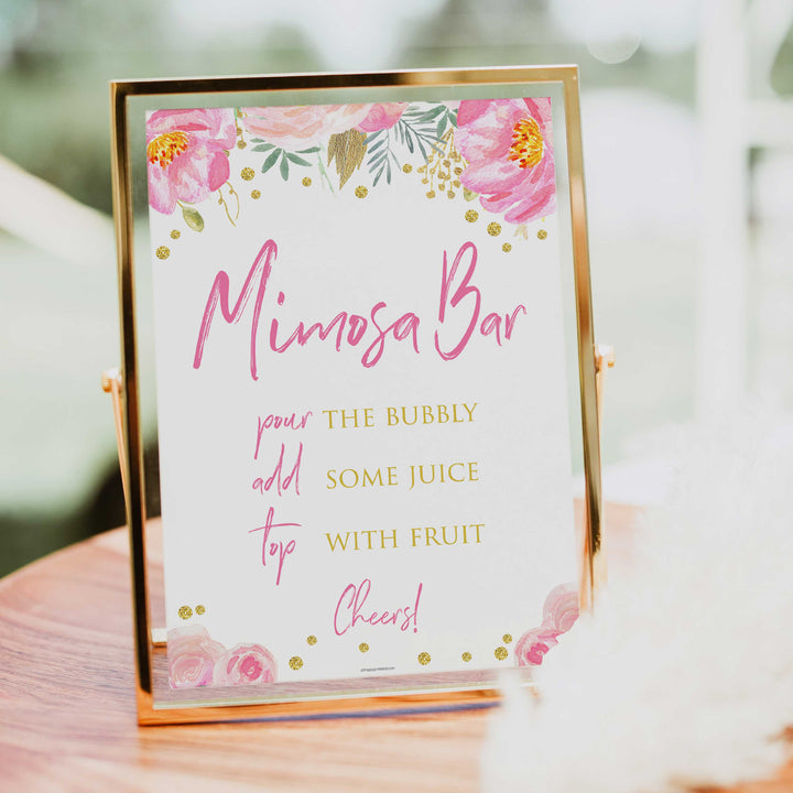 Mimosa Bar Sign - Blush & Gold