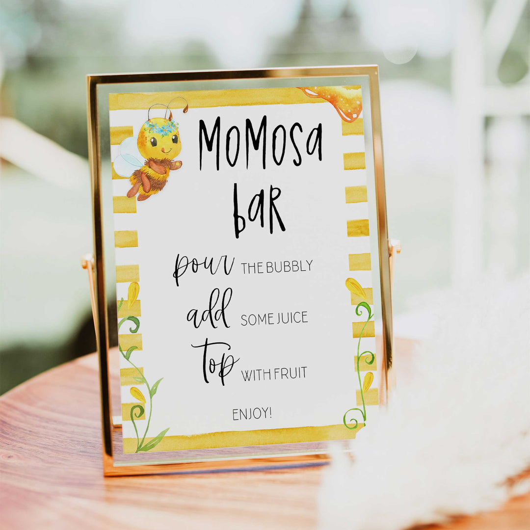 momosa baby table signs, Mommy to bee baby decor, printable baby table signs, printable baby decor, mommy bee table signs, fun baby signs, mummy bee fun baby table signs