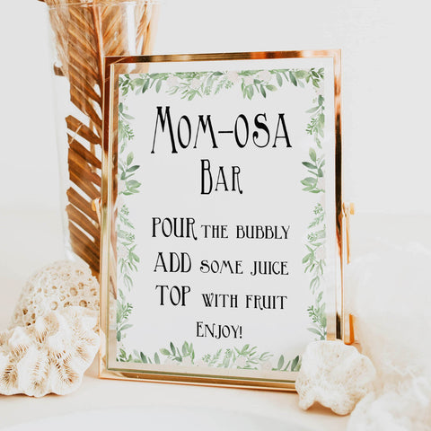 momosa baby shower table signs, Printable baby table signs, baby shower table signs, botanical baby table signs, baby shower decor, fun baby decor, printable baby decor