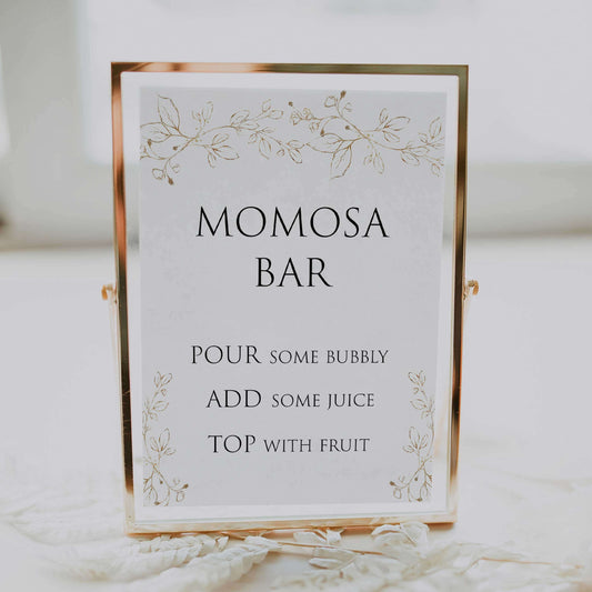 momosa baby table sign, Printable baby shower games, gold leaf baby games, baby shower games, fun baby shower ideas, top baby shower ideas, gold leaf baby shower, baby shower games, fun gold leaf baby shower ideas
