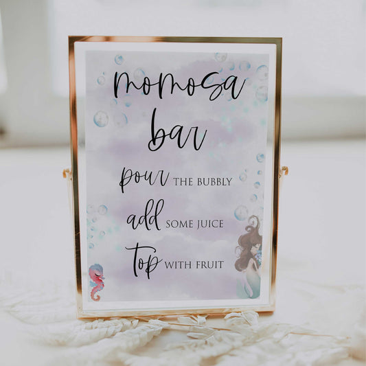 momosa baby shower signs, Little mermaid baby decor, printable baby table signs, printable baby decor, baby little mermaid table signs, fun baby signs, baby little mermaid fun baby table signs