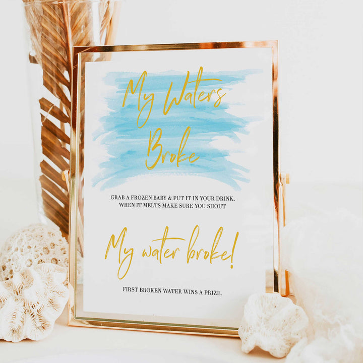 Blue swash, my waters broke baby games, baby shower games, printable baby games, fun baby games, boy baby shower games, baby games, fun baby shower ideas, baby shower ideas, boy baby games, blue baby shower