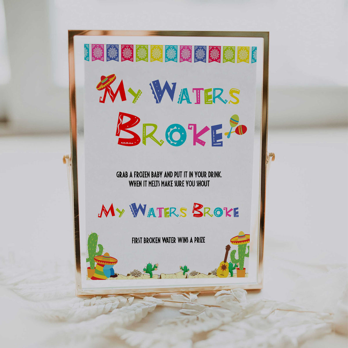 my waters broke game, baby ice cube game, Printable baby shower games, Mexican fiesta fun baby games, baby shower games, fun baby shower ideas, top baby shower ideas, fiesta shower baby shower, fiesta baby shower ideas