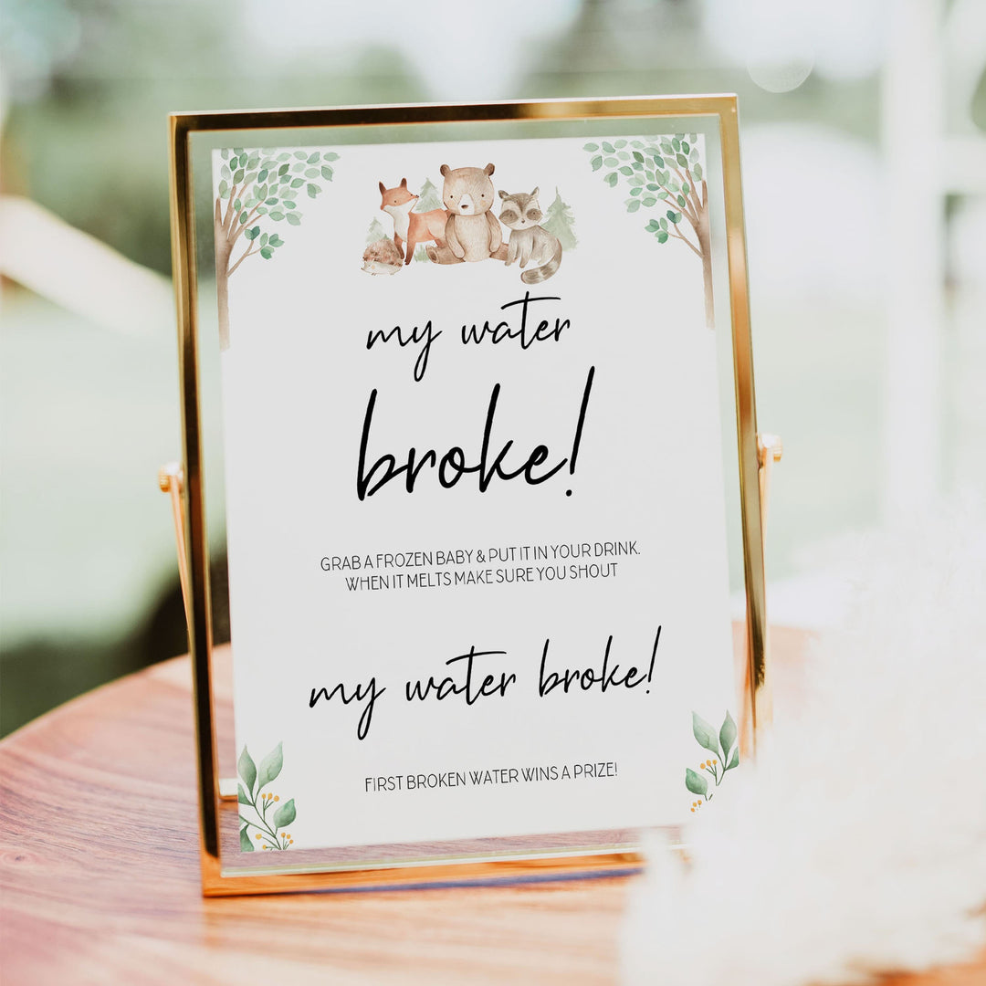 my water broke baby game, Printable baby shower games, woodland animals baby games, baby shower games, fun baby shower ideas, top baby shower ideas, woodland baby shower, baby shower games, fun woodland animals baby shower ideas