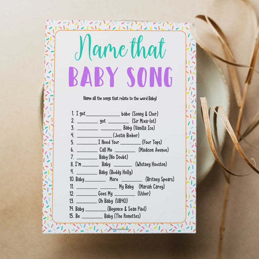name that baby song game, Printable baby shower games, baby sprinkle fun baby games, baby shower games, fun baby shower ideas, top baby shower ideas, sprinkle shower baby shower, friends baby shower ideas