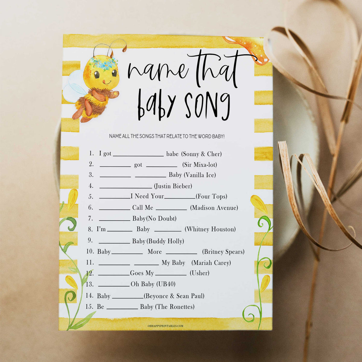 name that baby song game, Printable baby shower games, mommy bee fun baby games, baby shower games, fun baby shower ideas, top baby shower ideas, mommy to bee baby shower, friends baby shower ideas