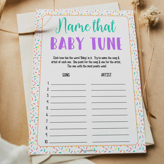 name that baby tune, Printable baby shower games, baby sprinkle fun baby games, baby shower games, fun baby shower ideas, top baby shower ideas, sprinkle shower baby shower, friends baby shower ideas