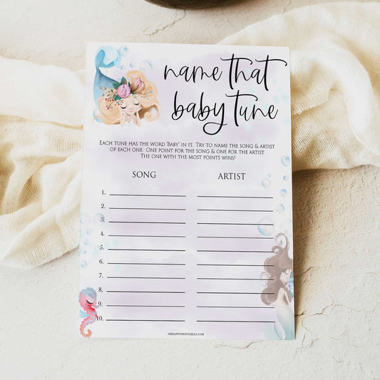name that baby tune game, Printable baby shower games, little mermaid baby games, baby shower games, fun baby shower ideas, top baby shower ideas, little mermaid baby shower, baby shower games, pink hearts baby shower ideas