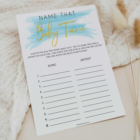Blue swash, name that baby tune baby games, baby shower games, printable baby games, fun baby games, boy baby shower games, baby games, fun baby shower ideas, baby shower ideas, boy baby games, blue baby shower