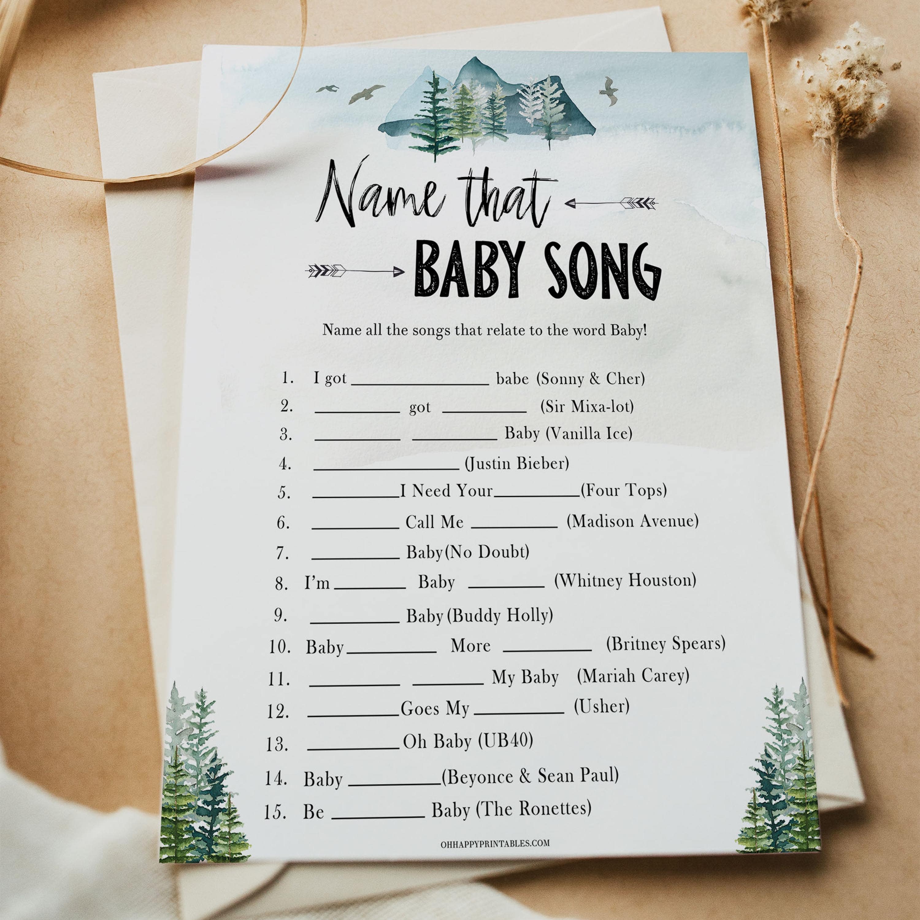 name that baby song game, Printable baby shower games, adventure awaits baby games, baby shower games, fun baby shower ideas, top baby shower ideas, adventure awaits baby shower, baby shower games, fun adventure baby shower ideas