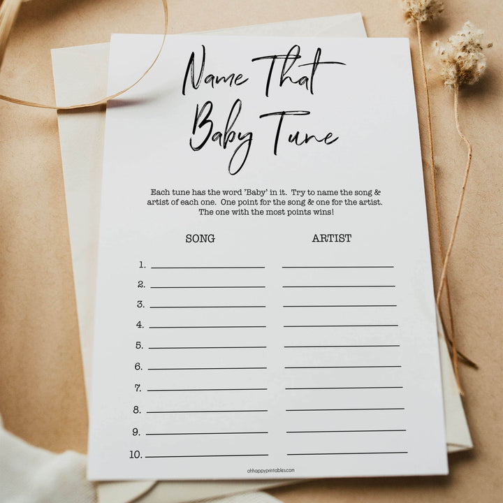 gender neutral baby shower games, name that baby tune baby games, printable baby shower, popular baby games, fun baby games, baby shower games