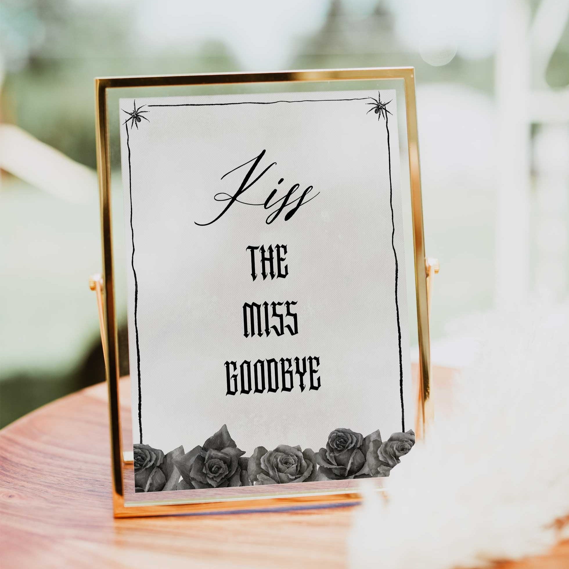 EDITABLE Kiss The Miss Goodbye Game - Bride or Die Printable Games ...