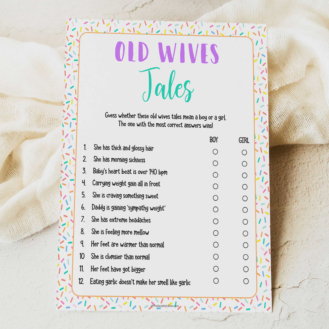 old wives tales game, baby wives tales, Printable baby shower games, baby sprinkle fun baby games, baby shower games, fun baby shower ideas, top baby shower ideas, sprinkle shower baby shower, friends baby shower ideas