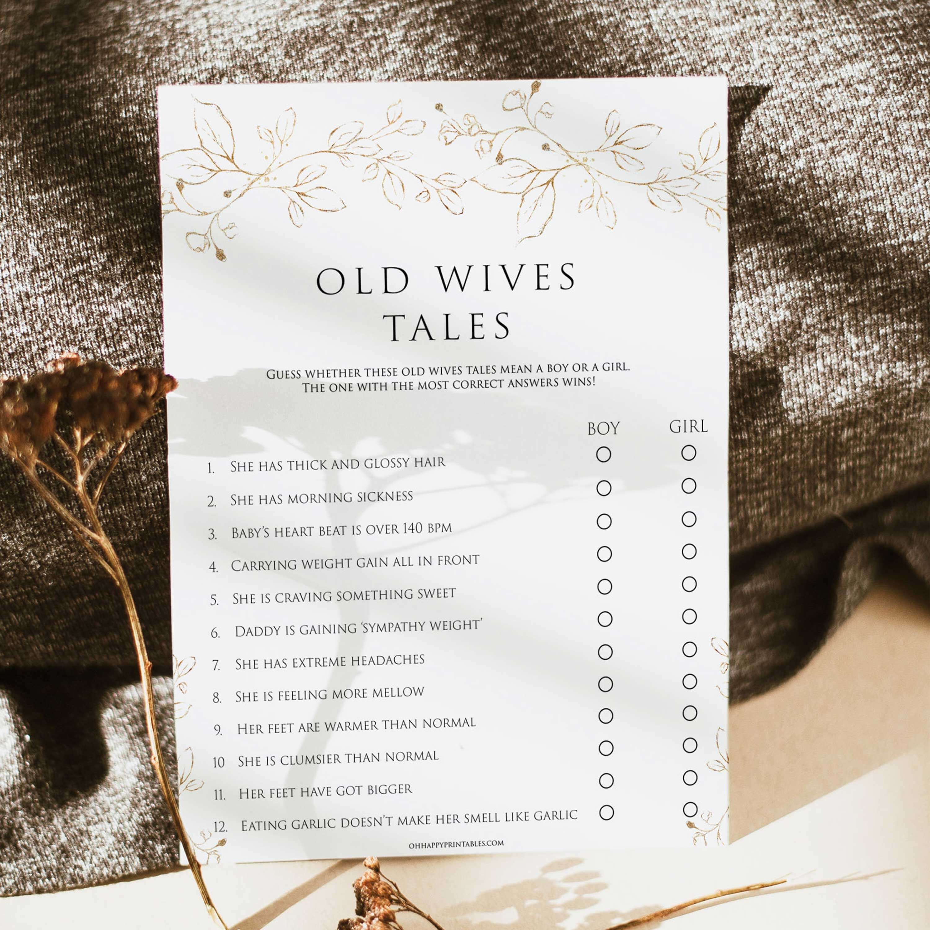 old wives tale baby shower game, Printable baby shower games, gold leaf baby games, baby shower games, fun baby shower ideas, top baby shower ideas, gold leaf baby shower, baby shower games, fun gold leaf baby shower ideas