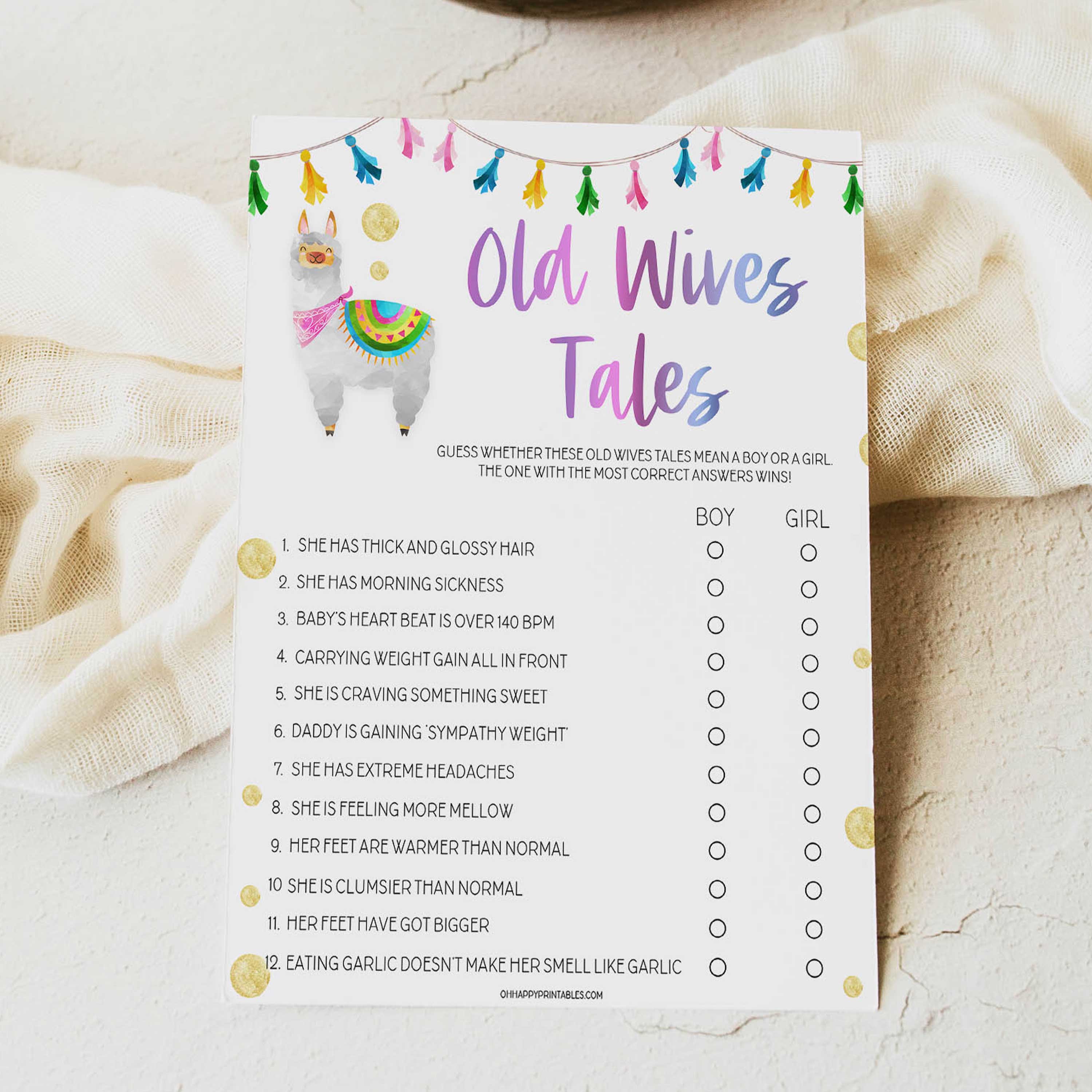 old wives tales baby games, Printable baby shower games, llama fiesta fun baby games, baby shower games, fun baby shower ideas, top baby shower ideas, Llama fiesta shower baby shower, fiesta baby shower ideas