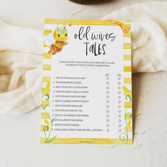 old wives tales game, baby old wives tales, Printable baby shower games, mommy bee fun baby games, baby shower games, fun baby shower ideas, top baby shower ideas, mommy to bee baby shower, friends baby shower ideas