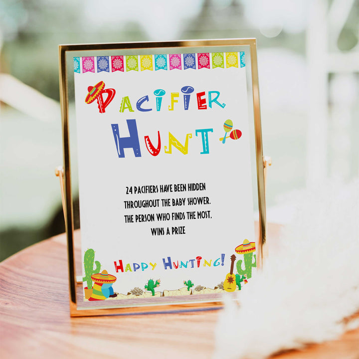 pacifier hunt game, Printable baby shower games, Mexican fiesta fun baby games, baby shower games, fun baby shower ideas, top baby shower ideas, fiesta shower baby shower, fiesta baby shower ideas
