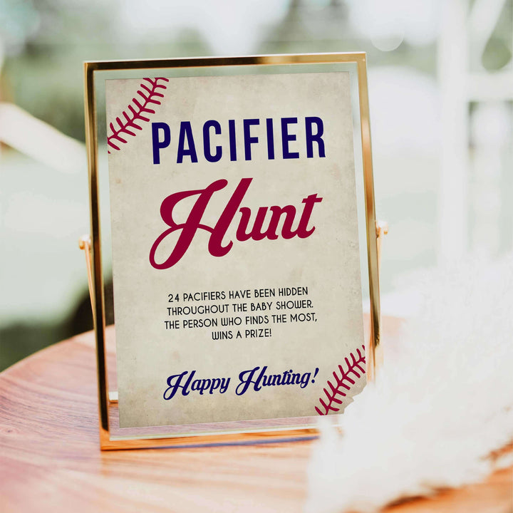 pacifier hunt baby game, Baseball baby shower games, printable baby shower games, fun baby shower games, top baby shower ideas, little slugger baby games