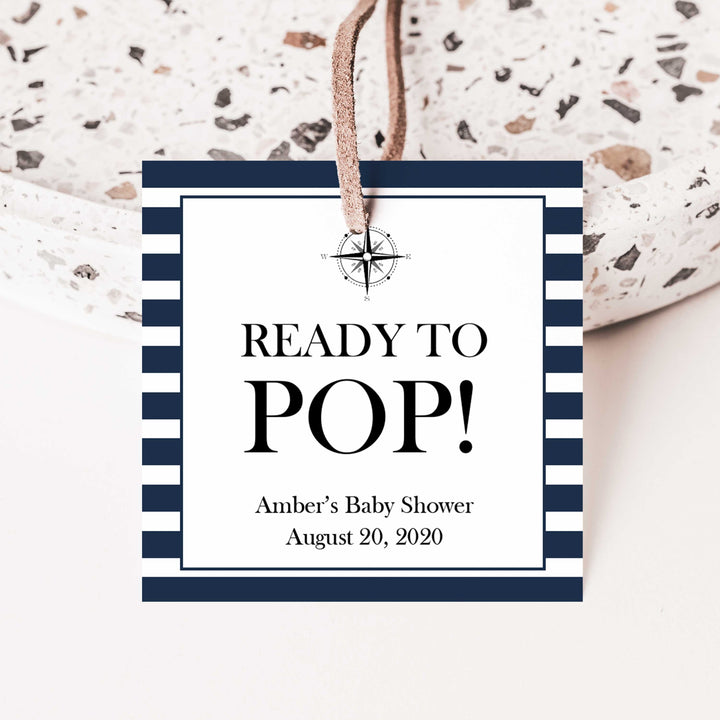 Ready to pop tags, pop tags nautical, Printable baby shower games, nautical baby shower games, nautical baby games, fun baby shower games, top baby shower ideas
