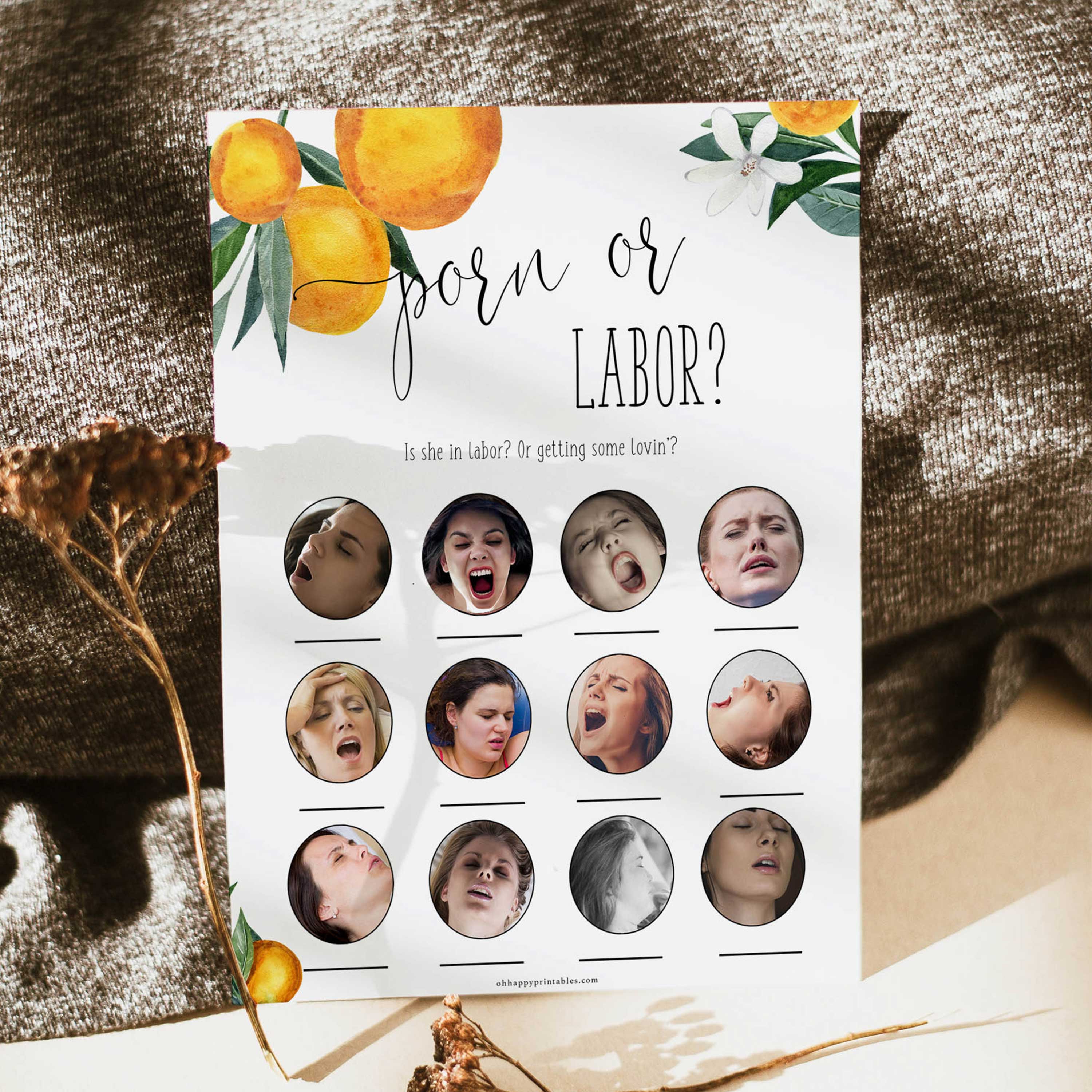 porn or labor baby shower game, Printable baby shower games, little cutie baby games, baby shower games, fun baby shower ideas, top baby shower ideas, little cutie baby shower, baby shower games, fun little cutie baby shower ideas, citrus baby shower games, citrus baby shower, orange baby shower