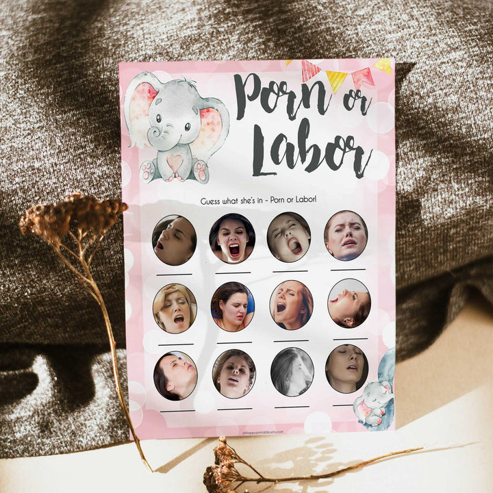 pink elephant baby games, porn or labour baby shower games, printable baby shower games, baby shower games, fun baby games, popular baby games, pink baby games