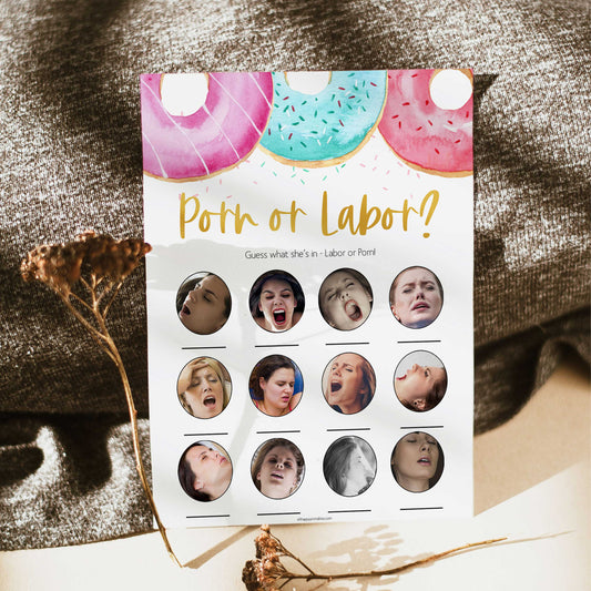 porn or labor baby game, labor baby game, Printable baby shower games, donut baby games, baby shower games, fun baby shower ideas, top baby shower ideas, donut sprinkles baby shower, baby shower games, fun donut baby shower ideas