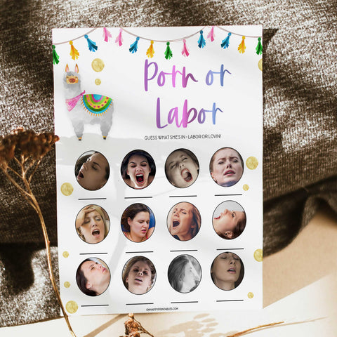 labor or porn baby game, Printable baby shower games, llama fiesta fun baby games, baby shower games, fun baby shower ideas, top baby shower ideas, Llama fiesta shower baby shower, fiesta baby shower ideas