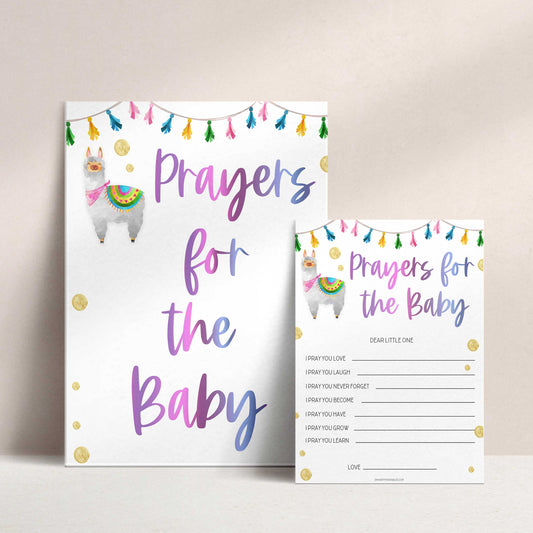 prayers for the baby, baby prayers keepsake, Printable baby shower games, llama fiesta fun baby games, baby shower games, fun baby shower ideas, top baby shower ideas, Llama fiesta shower baby shower, fiesta baby shower ideas