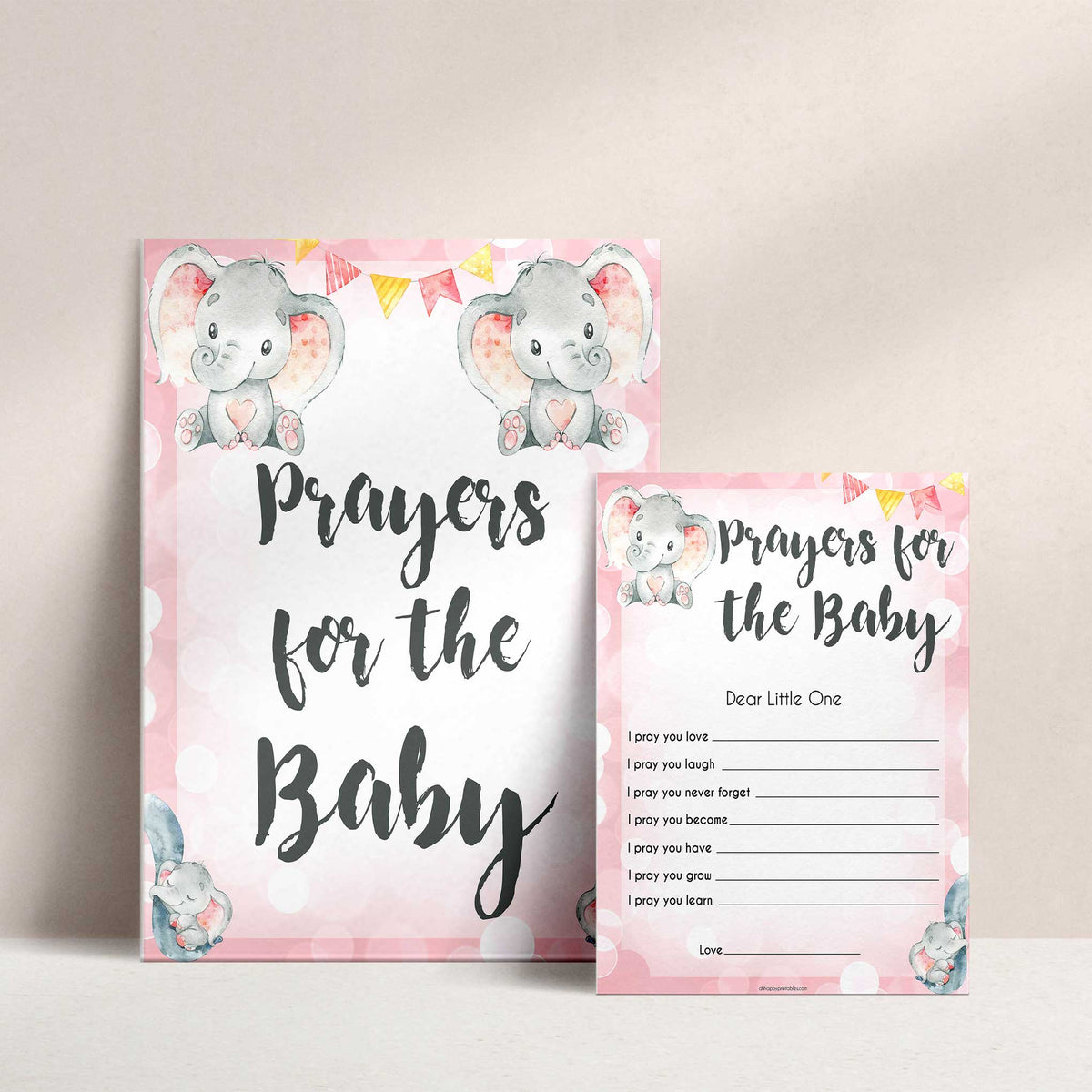 Prayers for the Baby Game - Pink Elephant