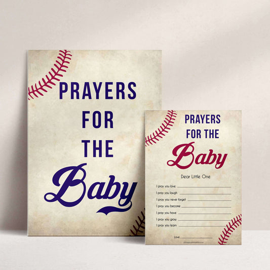 baseball theme baby shower games, prayers for the baby keepsake, baby shower keepsakes, printable baby shower games, fun baby shower games, popular baby shower games