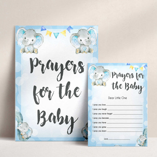 Blue elephant baby games, prayers for the baby, elephant baby games, printable baby games, top baby games, best baby shower games, baby shower ideas, fun baby games, elephant baby shower