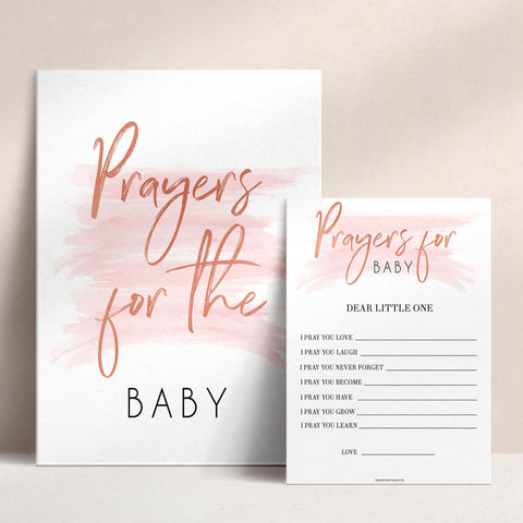 Pink Swash Prayers For The Baby, Baby Prayers, Prayers for The Baby, Printable Baby Shower, Baby Shower Baby Prayers, Baby Prayers Cards, printable baby shower games, fun baby shower games, popular baby shower games