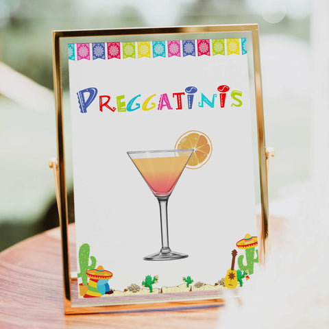 preggatinis baby table signs, Mexican fiesta baby decor, printable baby table signs, printable baby decor, baby Mexican fiesta table signs, fun baby signs, baby fiesta fun baby table signs