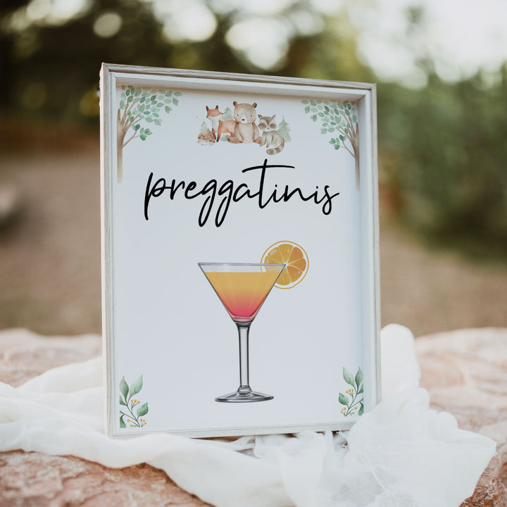 Preggatinis Sign - Woodland Animals