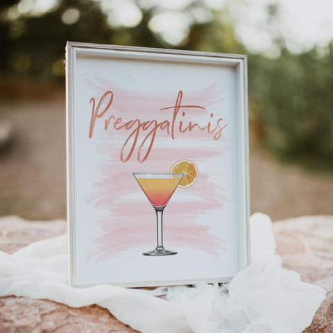 preggatinis baby signs, printable baby signs, pink baby signs, pink baby shower decor, pink baby decor