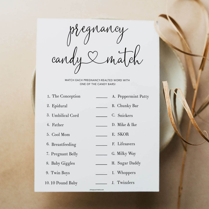 Minimalist baby shower games, pregnancy candy match baby games, 10 baby game bundles, fun baby games, printable baby games, top baby games, popular baby games, labor or porn games, neutral baby games, gender reveal games