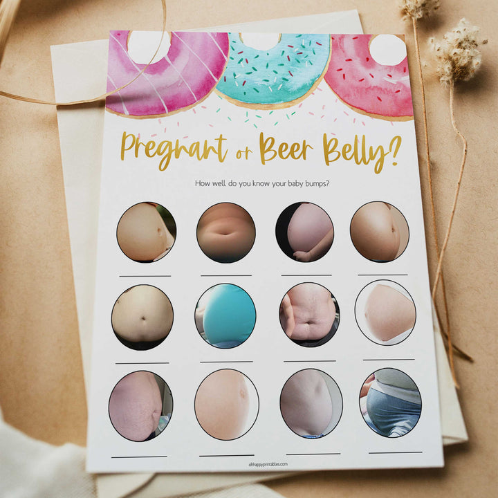 pregnant or been belly game, Printable baby shower games, donut baby games, baby shower games, fun baby shower ideas, top baby shower ideas, donut sprinkles baby shower, baby shower games, fun donut baby shower ideas
