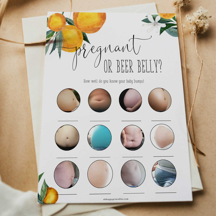 pregnant or beer belly baby game, Printable baby shower games, little cutie baby games, baby shower games, fun baby shower ideas, top baby shower ideas, little cutie baby shower, baby shower games, fun little cutie baby shower ideas, citrus baby shower games, citrus baby shower, orange baby shower